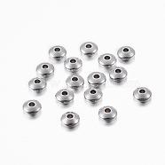 201 Stainless Steel Spacer Beads, Rondelle, Stainless Steel Color, 5x2mm, Hole: 1.5mm(STAS-H376-50)