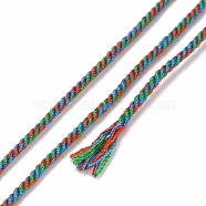 Cotton Cord, Braided Rope, with Paper Reel, for Wall Hanging, Crafts, Gift Wrapping, Colorful, 1mm, about 32.81 Yards(30m)/Roll(OCOR-E027-01A-30)