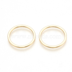 Brass Linking Rings, Nickel Free, Real 18K Gold Plated, 20x1.5mm, 17mm inner diameter(KK-T020-55G)