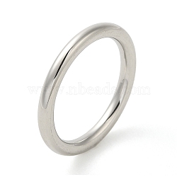 Non-Tarnish 304 Stainless Steel Rings, Jewely for Women, Rings, Stainless Steel Color, 2mm, Inner Diameter: 17.5mm(RJEW-G298-05A-P)