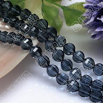 Faceted Round Imitation Austrian Crystal Bead Strands, Grade AAA, Prussian Blue, 10mm, Hole: 0.9~1mm, about 40pcs/strand, 15.7 inch