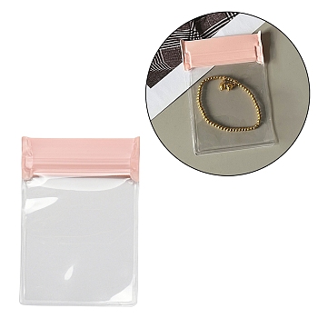 Rectangle EVA Zip Lock Bags, Resealable Packaging Bags, Self Seal Bag, Clear, 10.2x7cm, Unilateral Thickness: 7.8 Mil(0.2mm)