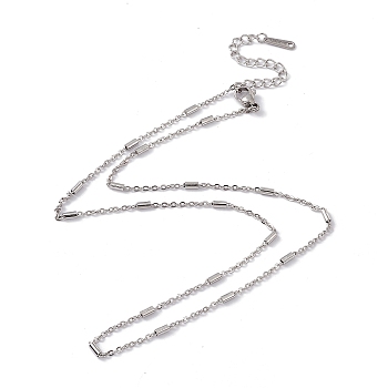 201 Stainless Steel Satellite Chain Necklace for Men Women, Stainless Steel Color, 17.48 inch(44.4cm)
