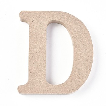 Letter Unfinished Wood Slices, Laser Cut Wood Shapes, for DIY Painting Ornament Christmas Home Decor Pendants, Letter.D, 100x88x15mm