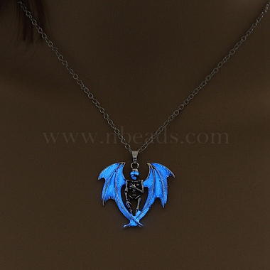 Blue Skull Alloy Necklaces