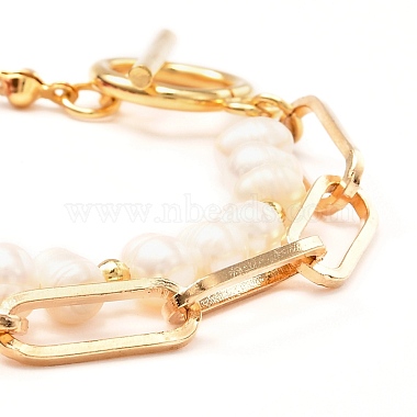 Shell Pearl Beaded Bracelets for Girl Women(X1-BJEW-TA00014)-5
