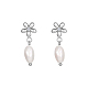 boucles d'oreilles élégantes en acier inoxydable avec perles naturelles à porter au quotidien(GE0361-2)-1