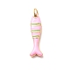 Brass with Enamel Pendants(KK-CBA2F11-03G-02)-1