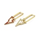 Lightning Bolt Real 18K Gold Plated Brass Dangle Hoop Earrings(EJEW-L268-018G-03)-2