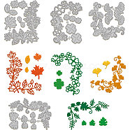Carbon Steel Cutting Dies Stencils, for DIY Scrapbooking, Photo Album, Decorative Embossing Paper Card, Stainless Steel Color, Leaf, 64~89x64~86x0.8mm, 4pcs/set(DIY-WH0309-1589)