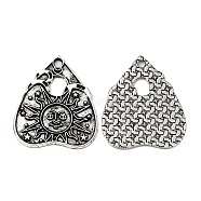 Tibetan Style Alloy Pendants, Cadmium Free & Nickel Free & Lead Free, Antique Silver, Heart, 26x22.5x1.5mm, Hole: 1.8mm(FIND-C037-01A-AS)