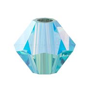 Preciosa&reg Crystal Beads, Czech Crystal, Bicone(451 69 302 Rondelle), 60010 20000 Aqua Bohemica AB 2x, 6mm(Y-PRC-BA6-60010-20000)