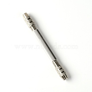 Aluminum Alloy Mini Wire Twisting Tool, Double End, 0.3~1.2mm , Platinum, 10.1x0.95cm(TOOL-WH0133-65)