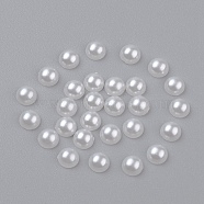 Half Round Domed Imitated Pearl Acrylic Cabochons, Creamy White, 5x2.5mm(OACR-H001-4)
