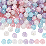 Opaque Acrylic Beads, Disco Ball, Mixed Color, 11mm, Hole: 1.8mm, about 850pcs/bag(SACR-WH0001-34)