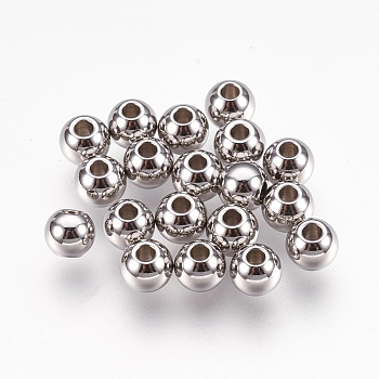 316 Stainless Steel Spacer Beads, Rondelle, Stainless Steel Color, 6x5mm, Hole: 2mm