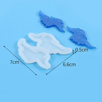 Food Grade Abstract Head DIY Silicone Pendant Molds, Decoration Making, Resin Casting Molds, For UV Resin, Epoxy Resin Jewelry Making, White, 70x66x5mm