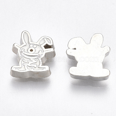 Legierung Emaille Bunny Cabochons(PALLOY-T054-04)-2