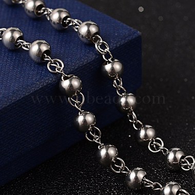 Colliers de perles chapelet en acier inoxydable(NJEW-O096-27)-5