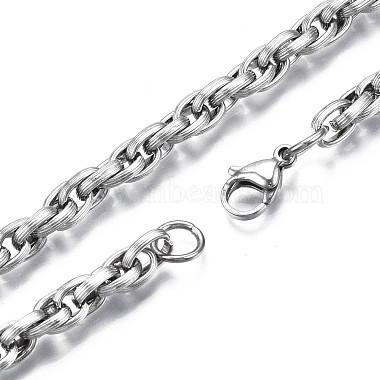 201 bracelet chaîne de corde en acier inoxydable pour hommes femmes(BJEW-S057-83)-3