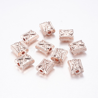 Rose Gold Rectangle Alloy Beads