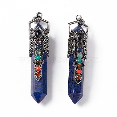 Gros pendentifs teints en lapis-lazuli naturel(G-H281-02E)-3