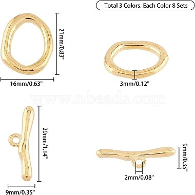 5 Colors Alloy Toggle Clasps(PALLOY-FH0001-30-RS)-2