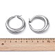 bague anti-ternissement 304 boucles d'oreilles créoles en acier inoxydable(EJEW-O032-02P)-6