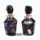 Assembled Synthetic Bronzite and Imperial Jasper Openable Perfume Bottle Pendants(G-S366-058B)-4