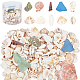 perles de coquillages naturels et perles de copeaux de verre de mer(SSHEL-PH0001-11)-2