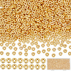 1500Pcs CCB Plastic Beads, Flat Round, Golden, 6x2mm, Hole: 2mm(CCB-SP0001-05G)