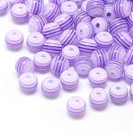 Transparent Stripe Resin Beads, Round, Medium Slate Blue, 8mm, Hole: 1.6~2mm(RESI-S345-8mm-06)