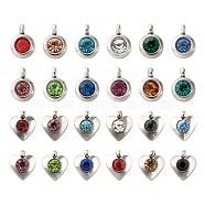 25Pcs 12 Colors 304 Stainless Steel Rhinestone Charm, Birthstone Charms, Faceted, Stainless Steel Color, Flat Round & Heart, Mixed Color, 8.2~9x6.5~7.2x3.2~4mm, Hole: 1~2mm(STAS-LS0001-19P)