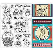 PVC Plastic Stamps, for DIY Scrapbooking, Photo Album Decorative, Cards Making, Stamp Sheets, Film Frame, Easter Theme Pattern, 16x11x0.3cm(DIY-WH0167-57-0122)