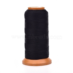 Polyester Threads, for Jewelry Making, Black, 0.2mm, about 1093.61 yards(1000m)/roll(X-NWIR-G018-B-01)