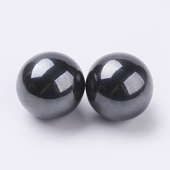 Magnetic Synthetic Hematite Beads, Gemstone Sphere, No Hole/Undrilled, Round, 33mm