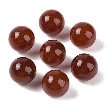 Natural Carnelian No Hole Sphere Beads, Round, Dyed & Heated, 14mm