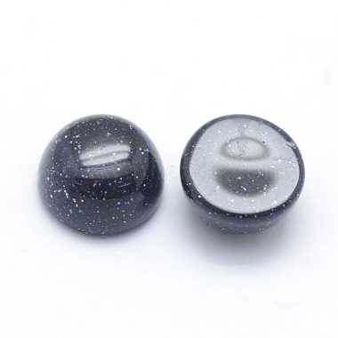 Синтетические голубые голдстоуновские кабошоны(X-G-P393-R22-6mm)-2