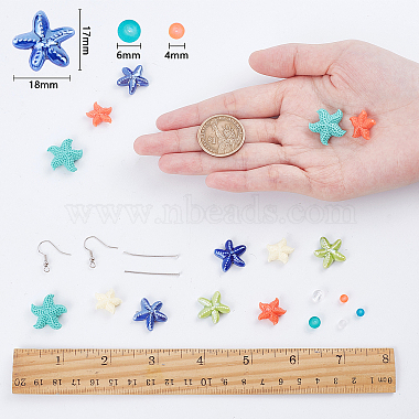 SUNNYCLUE DIY Starfish Shape Dangle Earring Making Kits(DIY-SC0012-42P)-6