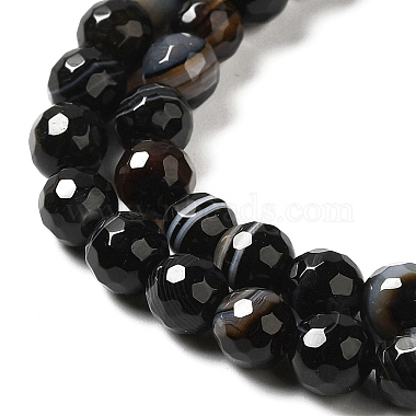 Natural Striped Agate/Banded Agate Beads Strands(G-A246-8mm-04)-7