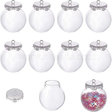 Clear Round Glass Beads Containers