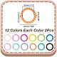 24Pcs 12 Colors Opaque Acrylic Bead Frames(SACR-AR0001-22)-2