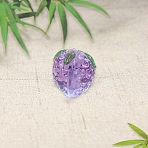 Glass Beads, Strawberry, Medium Purple, 15x13mm, Hole: 1mm(GLAA-WH0033-109B)