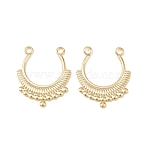 304 Stainless Steel Pendants, Flat Round, Real 24K Gold Plated, 28x24x1.5mm, Hole: 2.2mm(STAS-A129-13C-G)