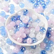 Glass Beads, Faceted, Rondelle, Royal Blue, 10x8mm, Hole: 1mm, about 560pcs/500g(EGLA-A034-LM10mm-18)
