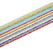 16 Strands 16 Color Electroplate Glass Beads Strands, AB Color Plated, Faceted, Rondelle, Mixed Color, 4x3mm, Hole: 0.4mm, about 123~127pcs/strand, 16.5~16.9 inch(42~43cm), 1 Strand/color(EGLA-FH0001-22)