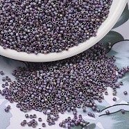 MIYUKI Delica Beads, Cylinder, Japanese Seed Beads, 11/0, (DB2322) Matte Opaque Glazed Sea Lavender AB, 1.3x1.6mm, Hole: 0.8mm, about 10000pcs/bag, 50g/bag(SEED-X0054-DB2322)