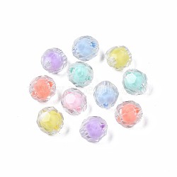 Transparent Acrylic Beads, Bead in Bead, Round, Mixed Color, 10x9mm, Hole: 2mm(X-TACR-S135-009)