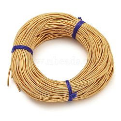 Copper Wire Gimp Wire, Flexible Coil Wire, Metallic Thread for Embroidery Projects and Jewelry Making, Goldenrod, 1.8mm(CWIR-C004-01)