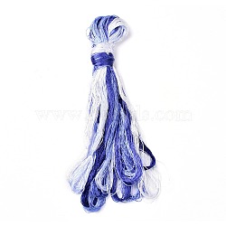 Real Silk Embroidery Threads, Friendship Bracelets String, 8 Colors, Gradient color, Slate Blue, 1mm, 20m/bundle, 8 bundles/set(OCOR-D012-01C)